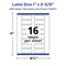 Avery Glossy Clear Rectangle Labels with Sure Feed, 1" x 2-5/8"